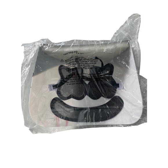 Marshmello Mello Vampire Mask Costume Accessory White Black Halloween Party NEW - Picture 4 of 8